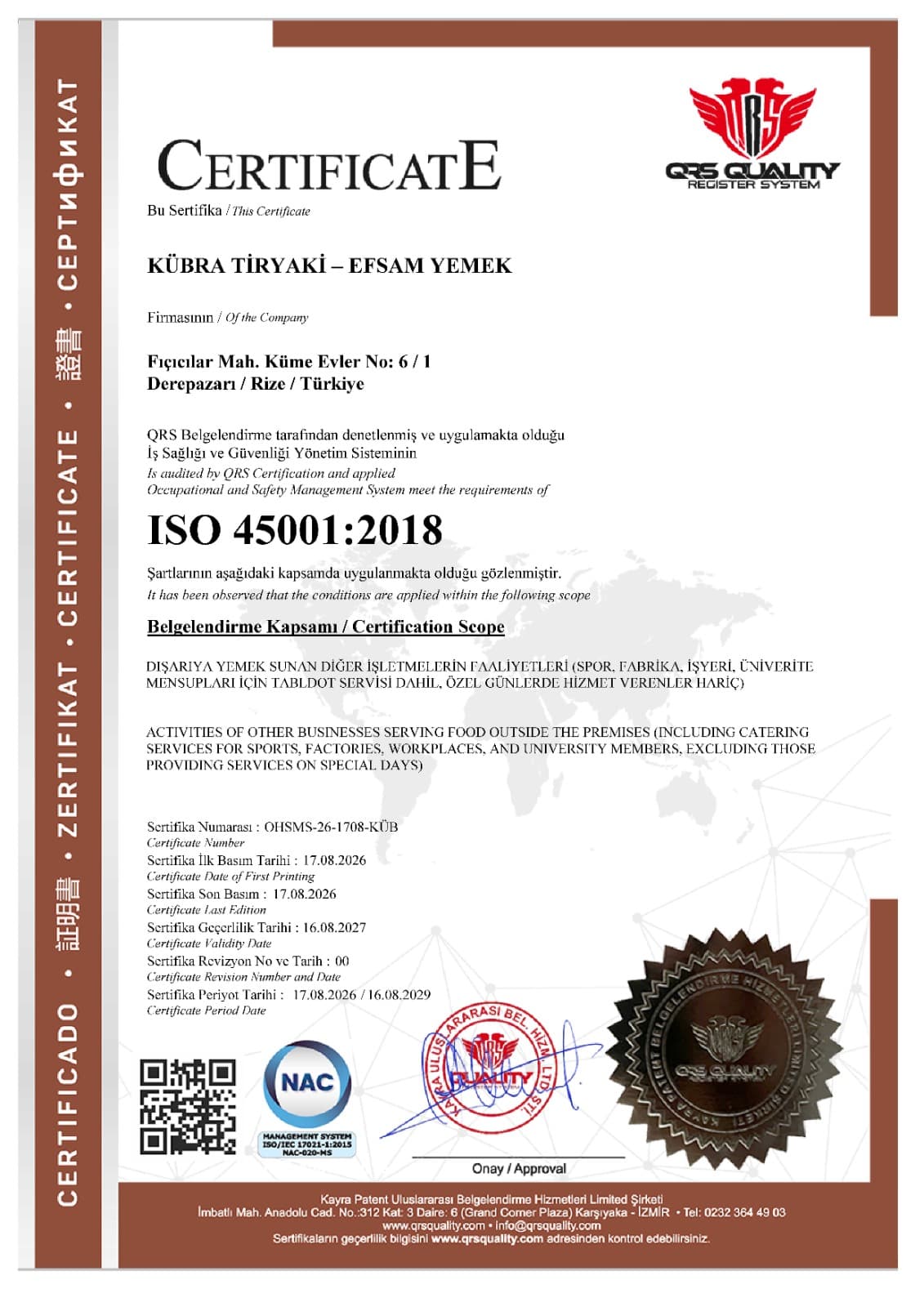 ISO 45001:2018 — QRS Belgelendirme
